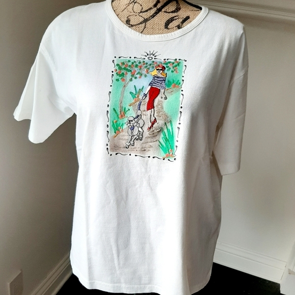 HAND PAINTED VTG GRAPHIC TEE SHIRT - Picture 2 of 11